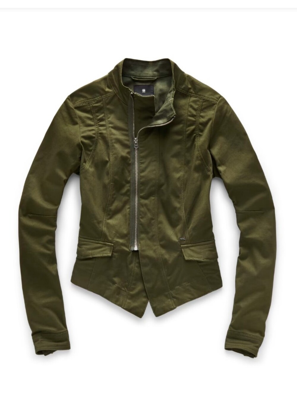 G-Star Olive Green Utility Jacket with Asymmetric Zip